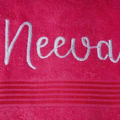 Personalized Bath Towel For Women - Pink